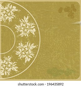 Abstract grunge background with a circular geometric pattern