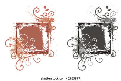 Abstract grunge background in color, and black and white renderings. Check my portfolio for more of this series as well as thousands of other great vector items.