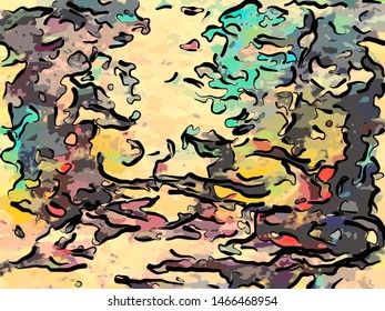 abstract grunge background from color chaotic blurred spots brush strokes of different sizes