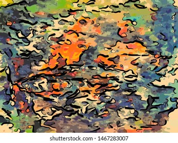 abstract grunge background from color chaotic blurred spots brush strokes of different sizes