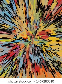 abstract grunge background from color chaotic blurred spots brush strokes of different sizes