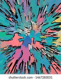 abstract grunge background from color chaotic blurred spots brush strokes of different sizes