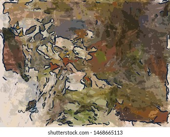 abstract grunge background from color chaotic blurred spots brush strokes of different sizes