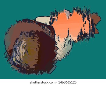 abstract grunge background from color chaotic blurred spots brush strokes of different sizes