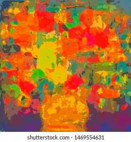 abstract grunge background from color chaotic blurred spots brush strokes of different sizes