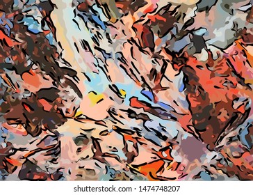 abstract grunge background from color chaotic blurred spots brush strokes of different sizes