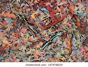 abstract grunge background from color chaotic blurred spots brush strokes of different sizes