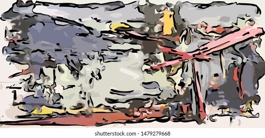abstract grunge background from color chaotic blurred spots brush strokes of different sizes