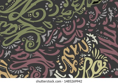 abstract grunge background from color chaotic blurred spots brush strokes of different sizes