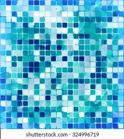 Abstract grunge background with colored square. Vector texture