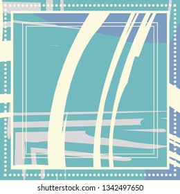 Abstract grunge background, colorful asymmetric pattern. Contemporary modern art for silk scarf shawl design. Digital brushstrokes painted texture for textile fabric, paper print. Fashion illustration