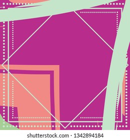 Abstract grunge background, colorful asymmetric pattern. Contemporary modern art for silk scarf shawl design. Digital brushstrokes painted texture for textile fabric, paper print. Fashion illustration