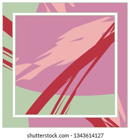 Abstract grunge background, colorful asymmetric pattern. Contemporary modern art for silk scarf shawl design. Digital brushstrokes painted texture for textile fabric, paper print. Fashion illustration