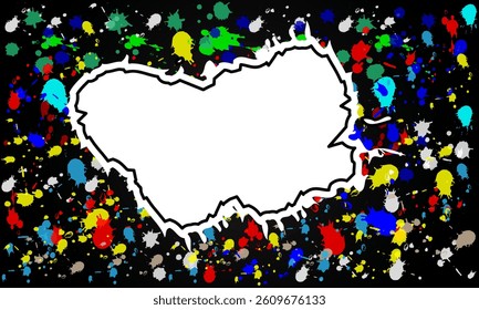 abstract grunge background with colorful splash paint texture for poster banner sale event Celebration Social Media Post Template. Able to use for mobile apps, banners design, web or internet ads