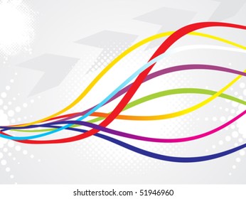 abstract grunge background with colorful waves vector illustration
