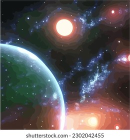 Abstract grunge background in cosmic universe theme, vector EPS 10 illustration 