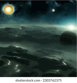 Abstract grunge background in cosmic universe theme, vector EPS 10 illustration 
