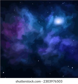 Abstract grunge background in cosmic universe theme, vector EPS 10 illustration 