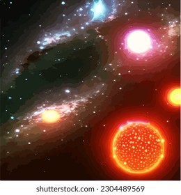 Abstract grunge background in cosmic universe theme, vector EPS 10 illustration 