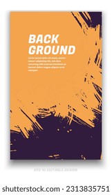 Abstract grunge background cover design with brush strokes concept. Design element for posters, magazines, book covers, brochure template, flyer, presentation.
