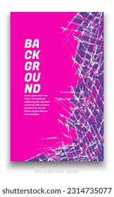 Resumen del diseño de la cubierta de fondo gruesa con el concepto de trazos de pincel. Elemento de diseño para carteles, revistas, portadas de libros, planilla de folleto, volante, presentación.