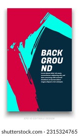 Abstraktes Grunge Hintergrund Cover Design mit Pinselstrichen Konzept. Design-Element für Poster, Zeitschriften, Buchumschläge, Broschüren-Vorlage, Flyer, Präsentation.