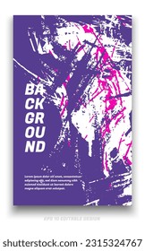 Abstract grunge background cover design with brush strokes concept. Design element for posters, magazines, book covers, brochure template, flyer, presentation.