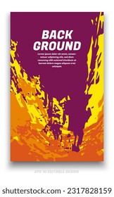 Abstract grunge background cover design with brush strokes concept. Design element for posters, magazines, book covers, brochure template, flyer, presentation.