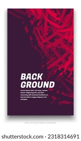 Resumen del diseño de la cubierta de fondo gruesa con el concepto de trazos de pincel. Elemento de diseño para carteles, revistas, portadas de libros, planilla de folleto, volante, presentación.