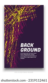 Abstraktes Grunge Hintergrund Cover Design mit Pinselstrichen Konzept. Design-Element für Poster, Zeitschriften, Buchumschläge, Broschüren-Vorlage, Flyer, Präsentation.