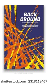 Resumen del diseño de la cubierta de fondo gruesa con el concepto de trazos de pincel. Elemento de diseño para carteles, revistas, portadas de libros, planilla de folleto, volante, presentación.