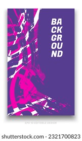 Abstract grunge background cover design with brush strokes concept. Design element for posters, magazines, book covers, brochure template, flyer, presentation.