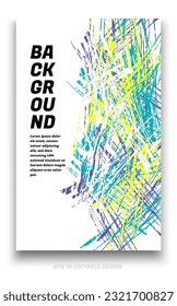 Abstract grunge background cover design with brush strokes concept. Design element for posters, magazines, book covers, brochure template, flyer, presentation.