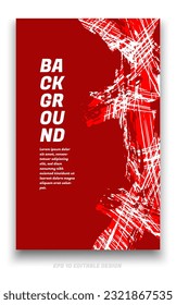 Resumen del diseño de la cubierta de fondo gruesa con el concepto de trazos de pincel. Elemento de diseño para carteles, revistas, portadas de libros, planilla de folleto, volante, presentación.