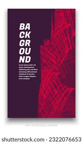 Abstract grunge background cover design with brush strokes concept. Design element for posters, magazines, book covers, brochure template, flyer, presentation.