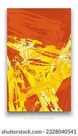 Abstract grunge background cover design with brush strokes concept. Design element for posters, magazines, book covers, brochure template, flyer, presentation.