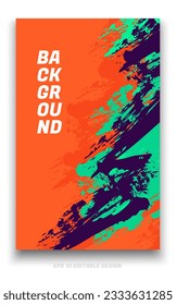 Resumen del diseño de la cubierta de fondo gruesa con el concepto de trazos de pincel. Elemento de diseño para carteles, revistas, portadas de libros, planilla de folleto, volante, presentación.