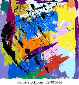 abstract grunge background design, with paint strokes and splashes