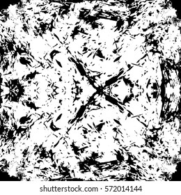 Abstract grunge Background. Distress overlay texture. Empty design template. Black messy cover. EPS10 vector.