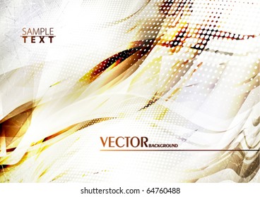 Abstract grunge background with effect of a burned paper. Vector