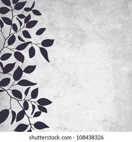 abstract grunge background with elegance leaf pattern.Vector illustration