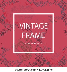 Abstract grunge background with frame for text, in vector
