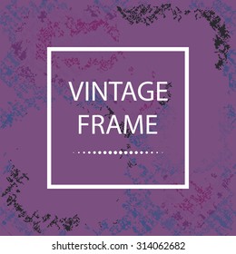 Abstract grunge background with frame for text, in vector