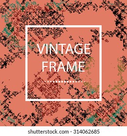 Abstract grunge background with frame for text, in vector