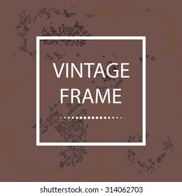 Abstract grunge background with frame for text, in vector