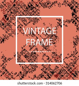 Abstract grunge background with frame for text, in vector