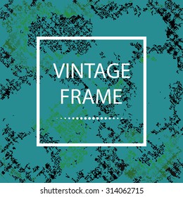 Abstract grunge background with frame for text, in vector