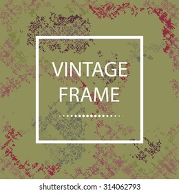 Abstract grunge background with frame for text, in vector