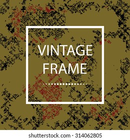 Abstract grunge background with frame for text, in vector