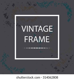 Abstract grunge background with frame for text, in vector